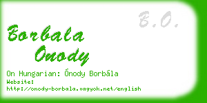 borbala onody business card